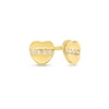 Thumbnail Image 0 of Cubic Zirconia Channel-Set Heart Stud Earrings in 10K Gold