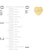 Thumbnail Image 1 of Cubic Zirconia Channel-Set Heart Stud Earrings in 10K Gold