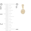 Thumbnail Image 1 of Cubic Zirconia Pavé Oval Drop Stud Earrings in 10K Gold