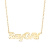 Thumbnail Image 0 of SayGAY Pride Necklace in Sterling Silver with 24K Gold Plate
