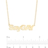 Thumbnail Image 1 of SayGAY Pride Necklace in Sterling Silver with 24K Gold Plate