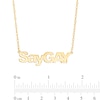 Thumbnail Image 2 of SayGAY Pride Necklace in Sterling Silver with 24K Gold Plate