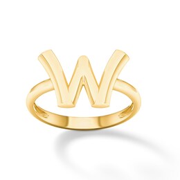 &quot;W&quot; Initial Ring in 10K Gold