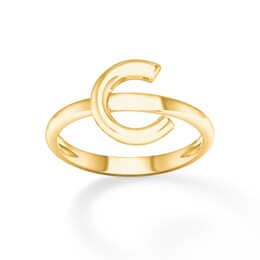 &quot;C&quot; Initial Ring in 10K Gold