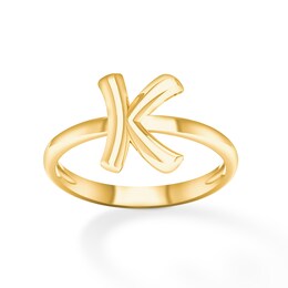 &quot;K&quot; Initial Ring in 10K Gold