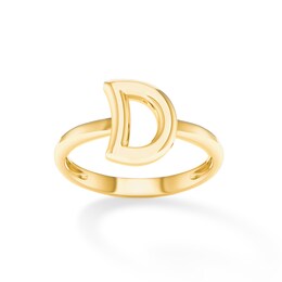 &quot;D&quot; Initial Ring in 10K Gold