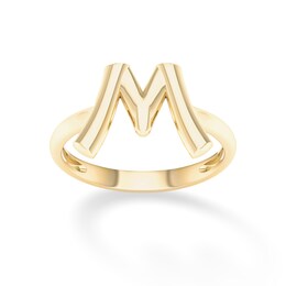 &quot;M&quot; Initial Ring in 10K Gold