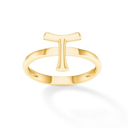 &quot;T&quot; Initial Ring in 10K Gold