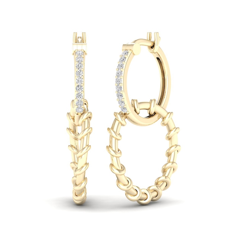 undefined | Linked Up Hoops in Sterling Silver with 14K Gold Plate