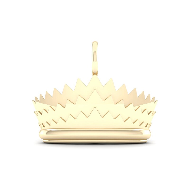 undefined | Crown Charm in Sterling Silver with 14K Gold Plate
