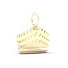 Crown Charm in Sterling Silver with 14K Gold Plate