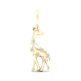 Giraffe Charm in Sterling Silver with 14K Gold Plate