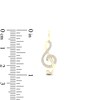 Music Note Charm in Sterling Silver with 14K Gold Plate