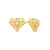 Thumbnail Image 1 of Cubic Zirconia Diamond Motif Stud Earrings in 10K Gold