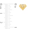Thumbnail Image 1 of Cubic Zirconia Diamond Motif Stud Earrings in 10K Gold