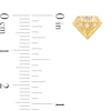 Thumbnail Image 2 of Cubic Zirconia Diamond Motif Stud Earrings in 10K Gold