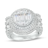 Thumbnail Image 1 of Men's Cubic Zirconia Center Row Bold Ring -  Size 10