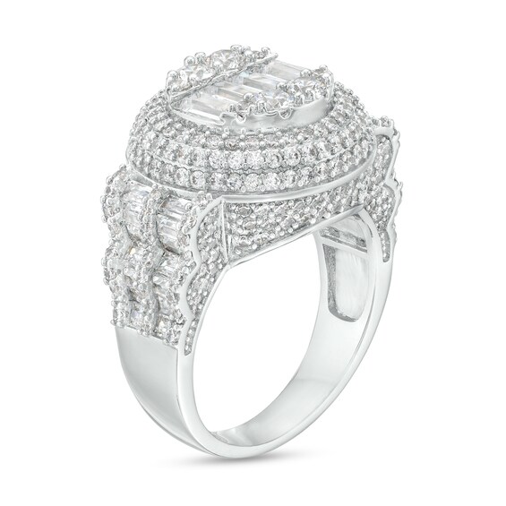 Men's Cubic Zirconia Center Row Bold Ring -  Size 10
