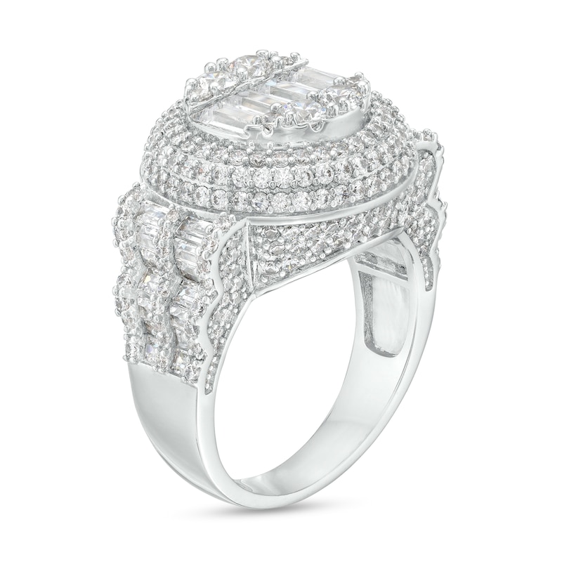 Main Image 2 of Men's Cubic Zirconia Center Row Bold Ring -  Size 10