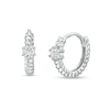 Thumbnail Image 1 of Cubic Zirconia Round Twisted Huggie Hoop Earrings