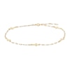 Thumbnail Image 1 of 1.5mm Cross Station Chain Anklet in 10K Gold - 9" + 1"