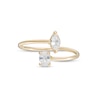 Thumbnail Image 0 of Cubic Zirconia Round and Marquise Bypass Midi/Toe Ring in 10K Gold - Size 3