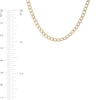 Thumbnail Image 3 of Made in Italy 2.9mm Pave Curb Chain Necklace in 10K Hollow Gold - 18"