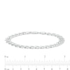 Thumbnail Image 1 of Made in Italy 8mm Concave Curb Chain Bracelet in Solid Sterling Silver - 8.5"