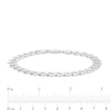 Thumbnail Image 2 of Made in Italy 8mm Concave Curb Chain Bracelet in Solid Sterling Silver - 8.5"