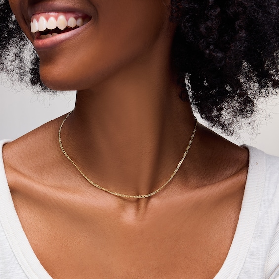 10K Hollow Gold Rambo Chain - 16"
