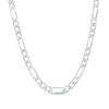 Thumbnail Image 0 of Made in Italy 5.1mm Sqaure Figaro Chain Necklace in Solid Sterling Silver - 22"