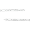 Thumbnail Image 1 of Made in Italy 5.1mm Sqaure Figaro Chain Necklace in Solid Sterling Silver - 22"