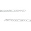 Thumbnail Image 2 of Made in Italy 5.1mm Sqaure Figaro Chain Necklace in Solid Sterling Silver - 22"