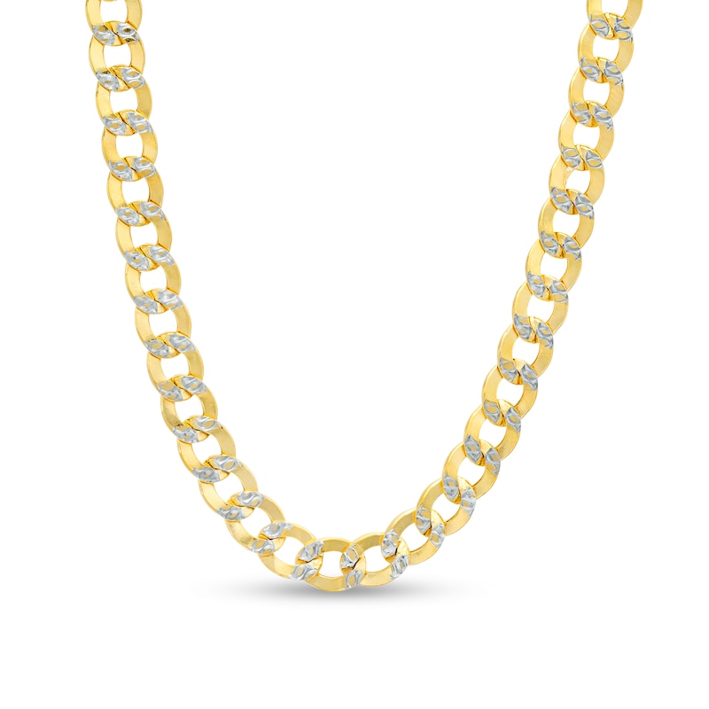 Made in Italy 6.8 Diamond-Cut Round Curb Chain Necklace in 10K Semi-Solid Gold - 20"