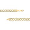 Thumbnail Image 2 of Made in Italy 6.8 Diamond-Cut Round Curb Chain Necklace in 10K Semi-Solid Gold - 20"