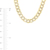 Made in Italy 6.8 Diamond-Cut Round Curb Chain Necklace in 10K Semi-Solid Gold - 20"