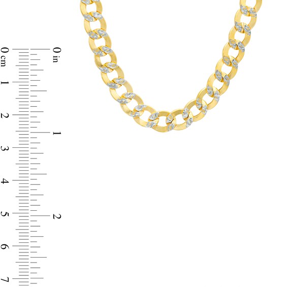 Made in Italy 6.8 Diamond-Cut Round Curb Chain Necklace in 10K Semi-Solid Gold - 20"