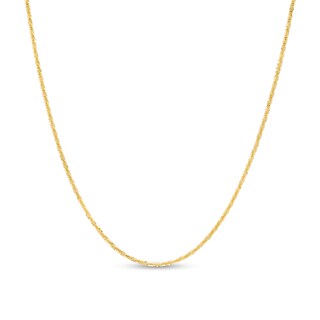 1.12mm  Criss Cross Chain Necklace in 14K Solid Gold - 18"