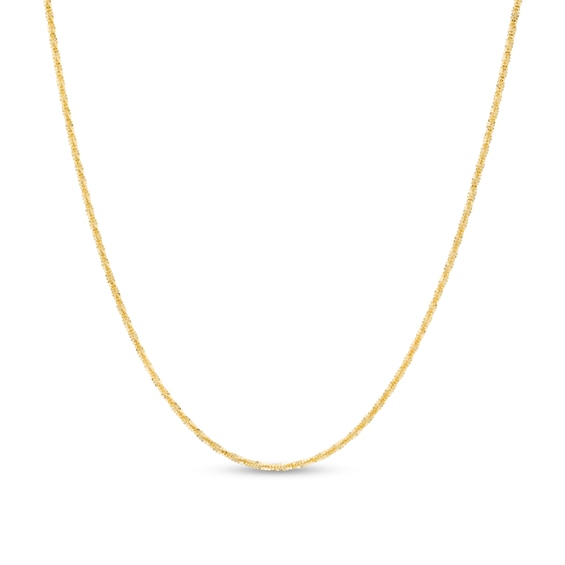 1.12mm Criss Cross Chain Necklace in 14K Solid Gold - 18"