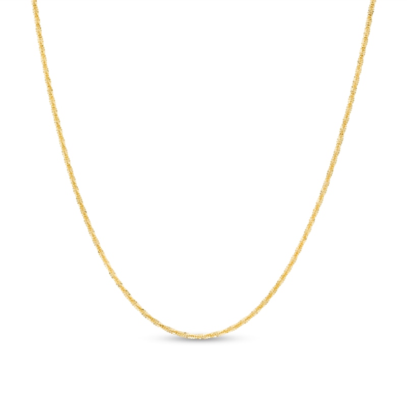 1.12mm Criss Cross Chain Necklace in 14K Solid Gold - 18"