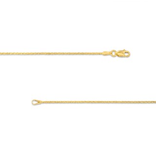 1.12mm  Criss Cross Chain Necklace in 14K Solid Gold - 18"