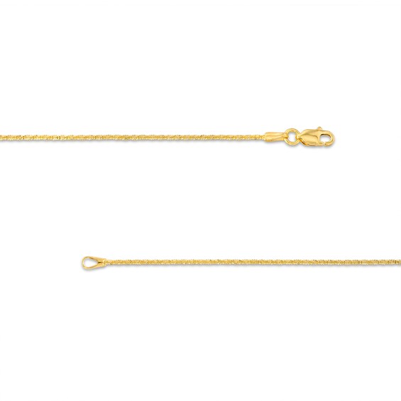 1.12mm  Criss Cross Chain Necklace in 14K Solid Gold - 18"