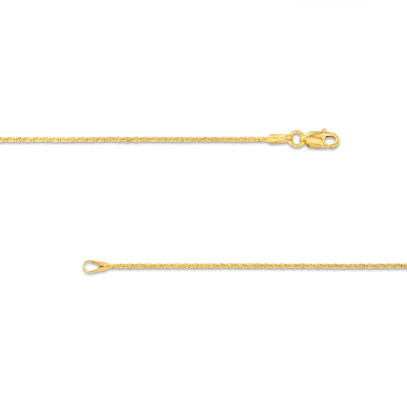 Main Image 2 of 1.12mm  Criss Cross Chain Necklace in 14K Solid Gold - 18"