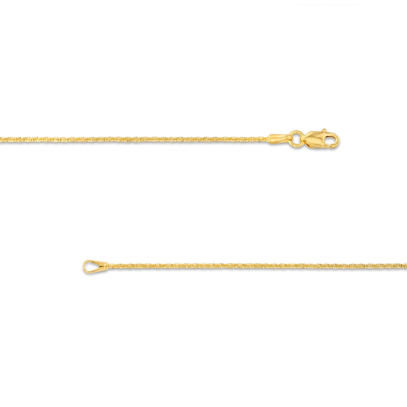 1.12mm  Criss Cross Chain Necklace in 14K Solid Gold - 18"