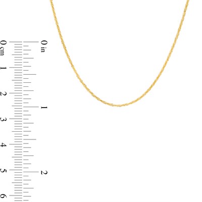 1.12mm  Criss Cross Chain Necklace in 14K Solid Gold - 18"