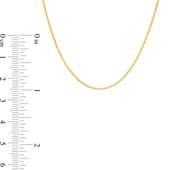 1.12mm  Criss Cross Chain Necklace in 14K Solid Gold - 18"
