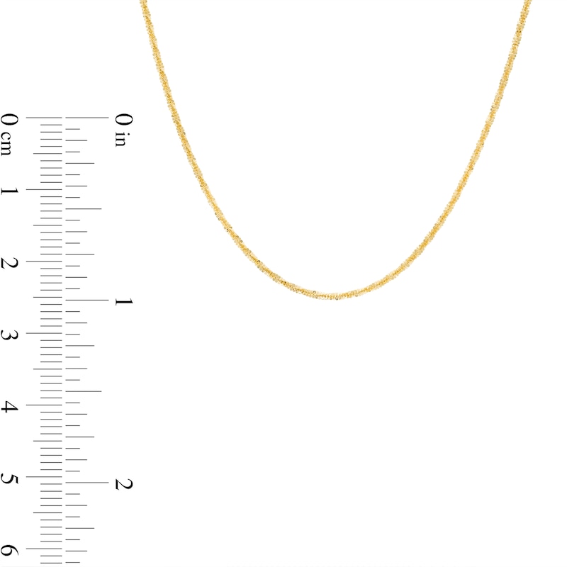 Main Image 3 of 1.12mm  Criss Cross Chain Necklace in 14K Solid Gold - 18"