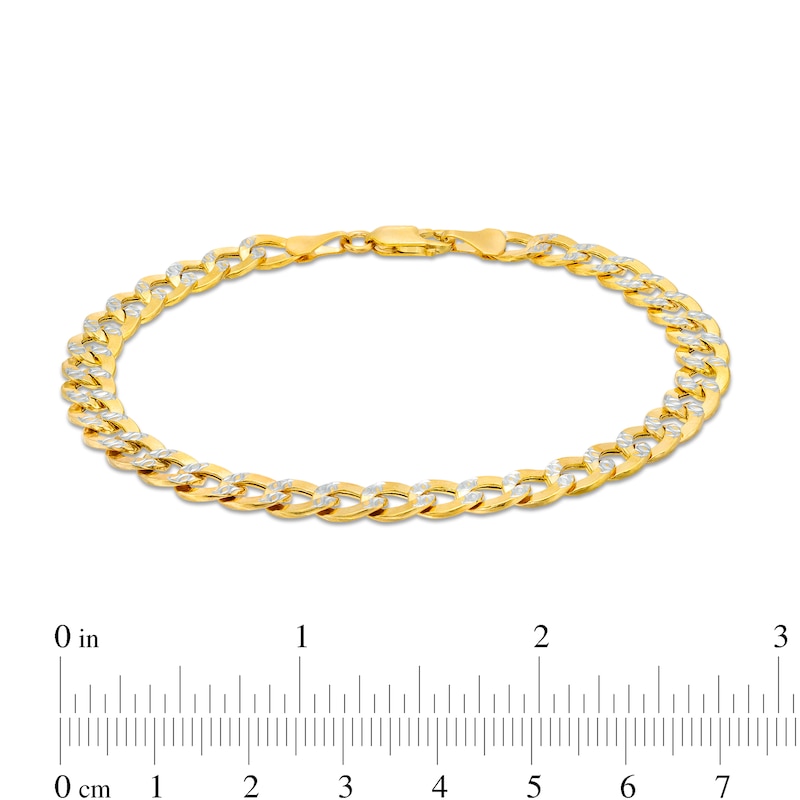 Semi-Solid Diamond Cuban Link Bracelet 1/2 ct tw Round Sterling Silver 8.5