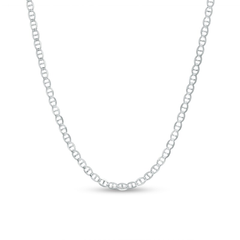 Made in Italy 2.7mm Diamond-Cut Mariner Chain Necklace in Solid Sterling Silver - 22"