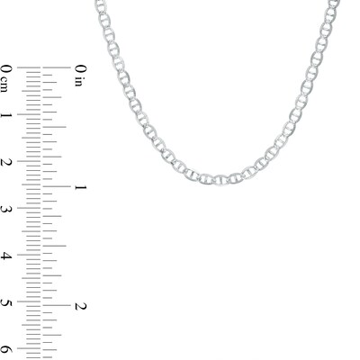 Made in Italy 2.7mm Diamond-Cut Mariner Chain Necklace in Solid Sterling Silver - 22"